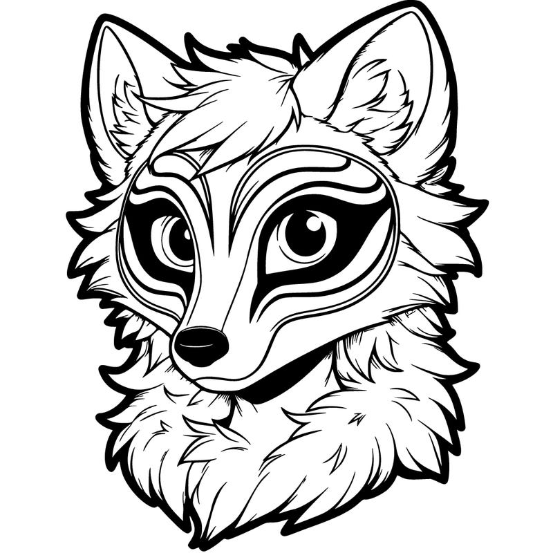 therian with fox mask