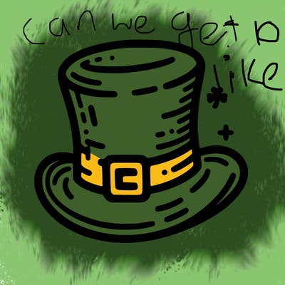 st patrick hat with thin lines