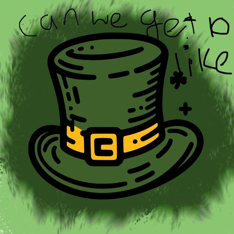 st patrick hat with thin lines