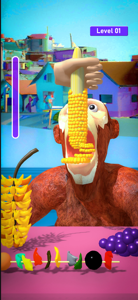 Gorilla Mukbang! ASMR Eating - A gorilla eating a corn on the cob in the mobile game Gorilla Mukbang ASMR Eating