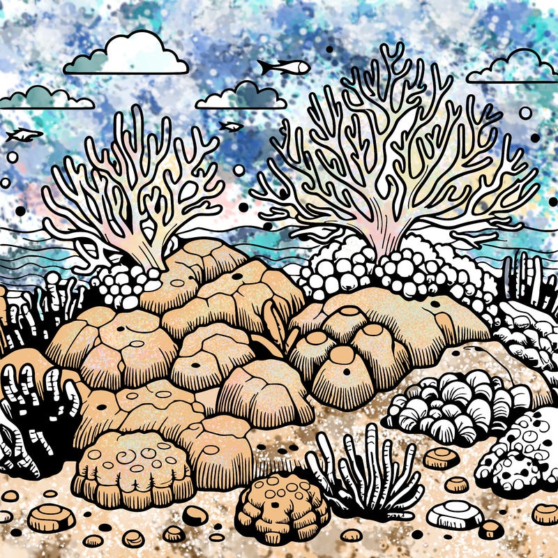 realistic coral reef