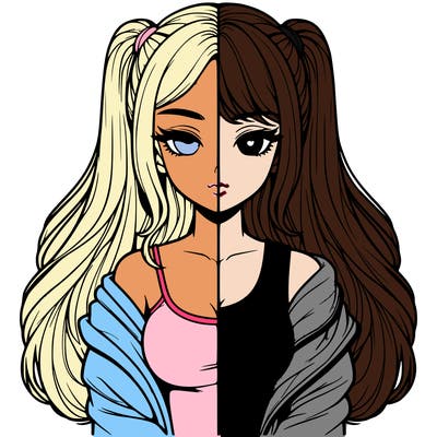 realistic girl split