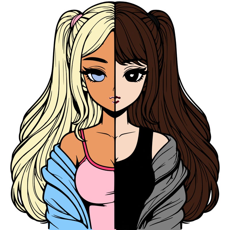 realistic girl split