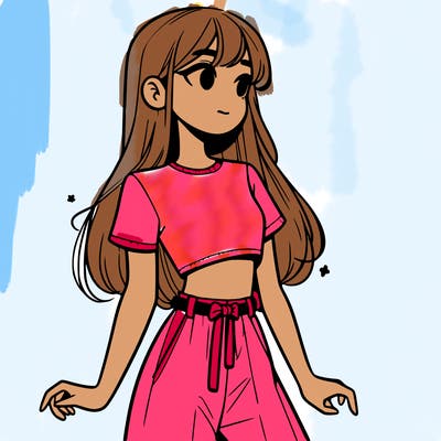 girl in a cute crop top