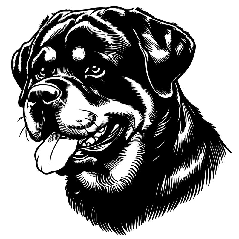 realistic rottweiler