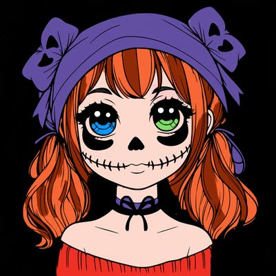 realistic girl halloween