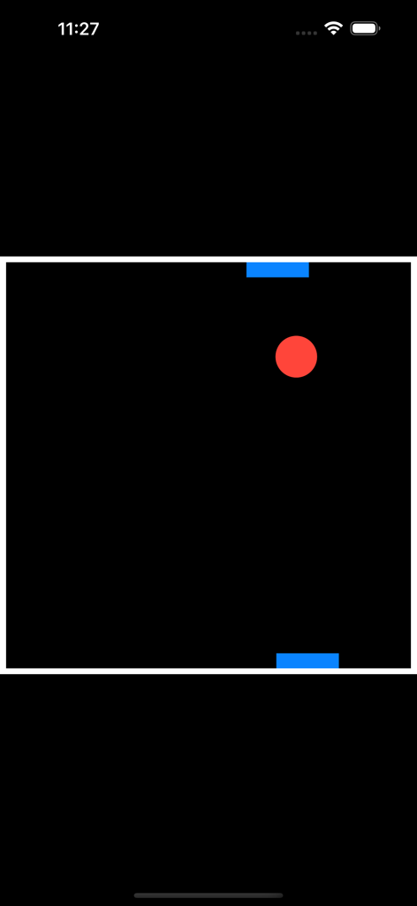 1-2-3-4 Player Ping Pong - Minimalist retro ping pong gameplay with blue paddles and a red ball on a black background