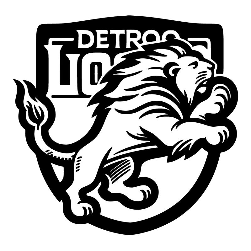 detroit lions logo of the lion.