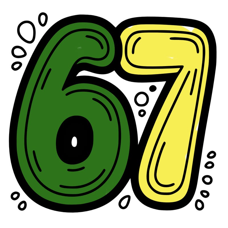 the number 67