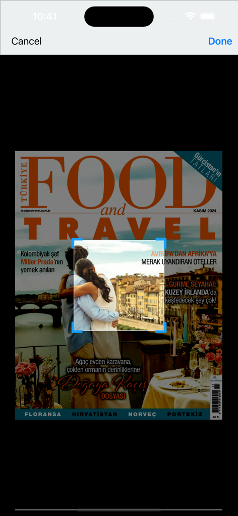 Food and Travel Turkiye - La portada de noviembre de 2024 de la revista digital Food and Travel Turkiye mostrando una pareja contemplando una vista panorámica de la ciudad