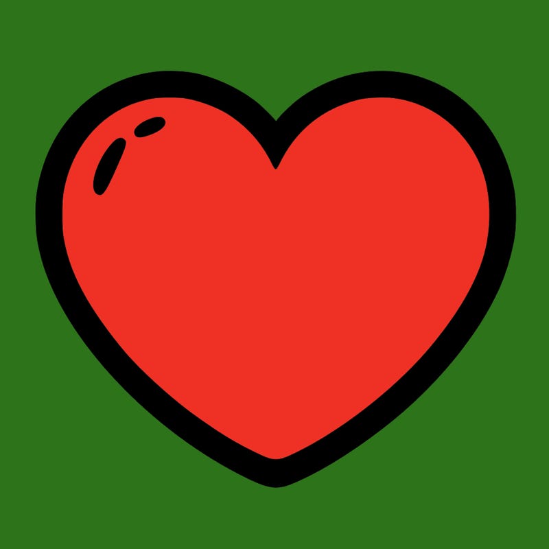 a blank heart