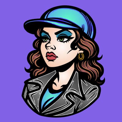 portrait of a gangster woman