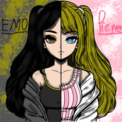 realistic girl split