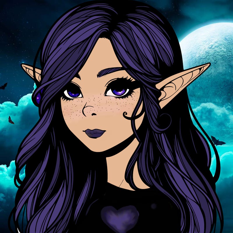 elf girl realistic dark fantasy