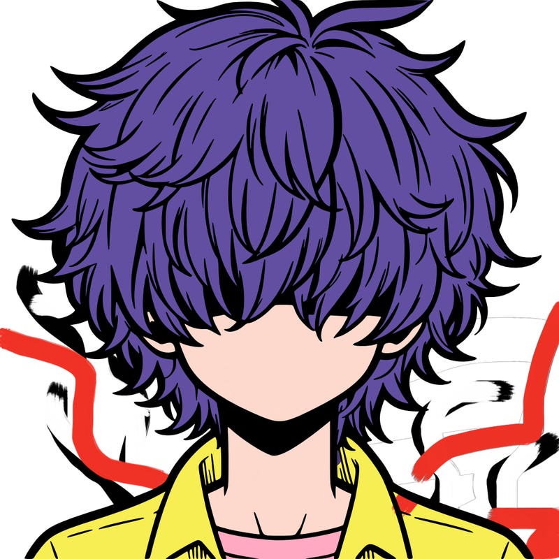 manga boy fluffy hair covering his eyes