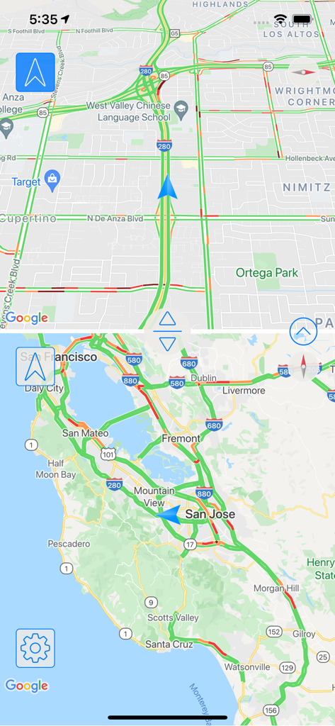 Traffic Maps: realtime info | Master your commute with dual-view maps