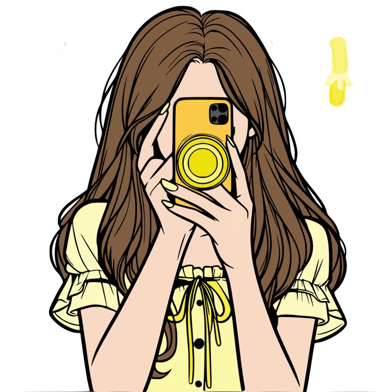 a realistic girl holding her phone taking pictures