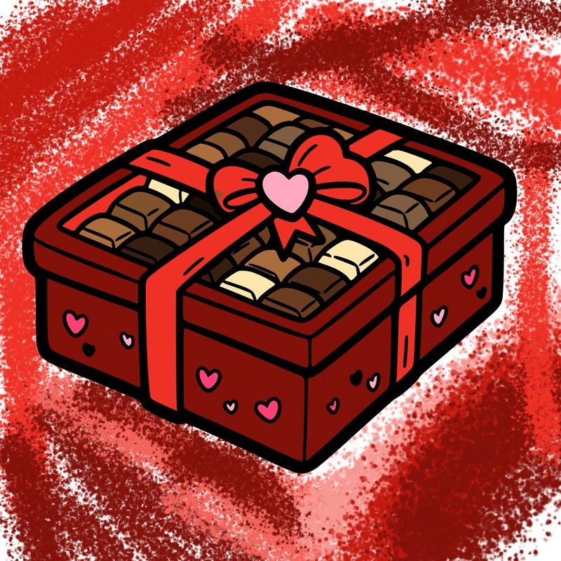 a box of chocolate for valentines day
