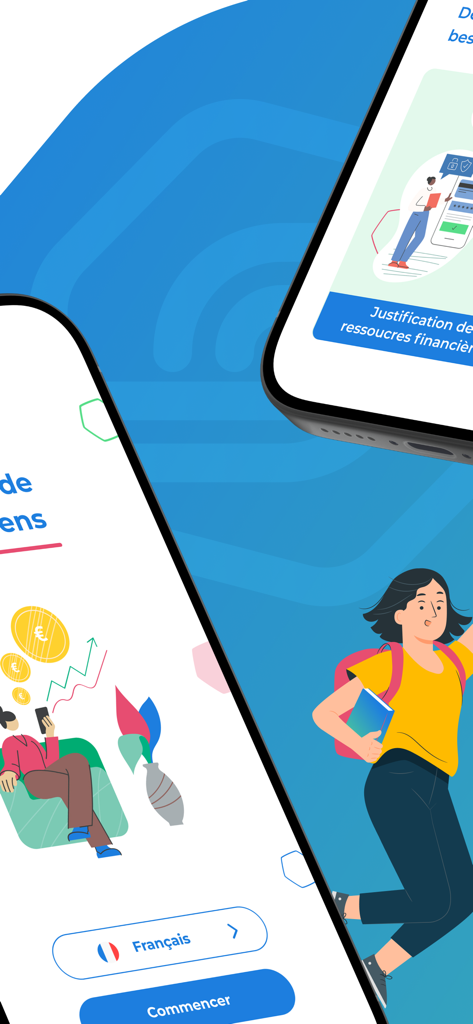 Studely app interface for international student financial services