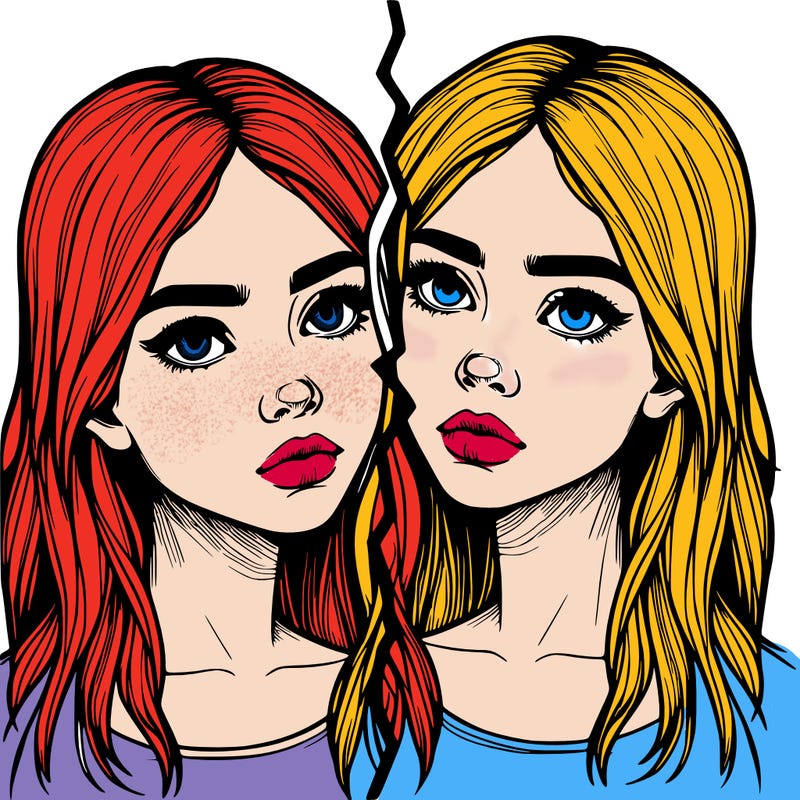 realistic girl split