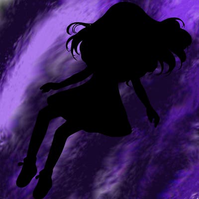 realistic girl floating