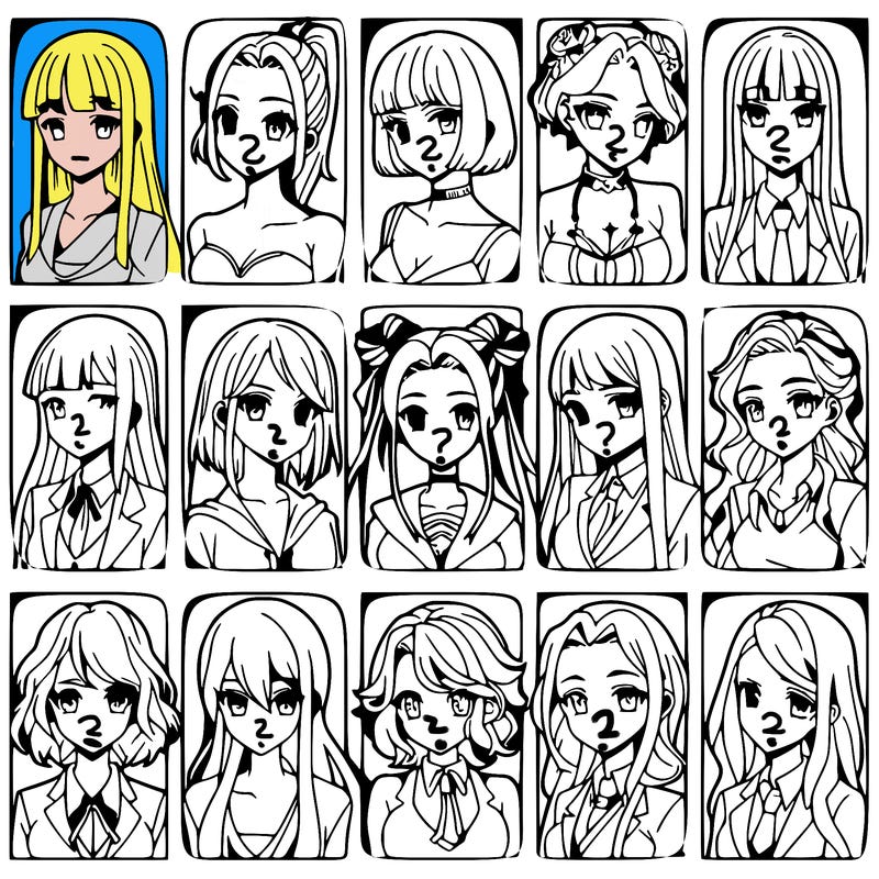 girls that look diffrent anime