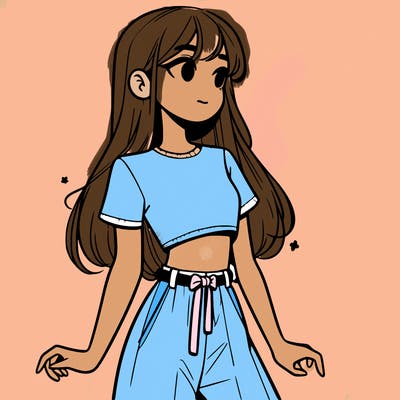 girl in a cute crop top