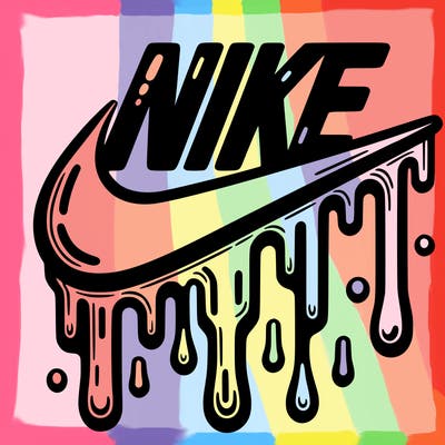 dripping nike logo