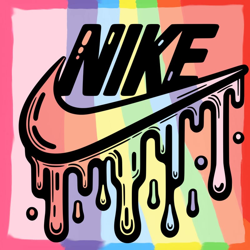 dripping nike logo