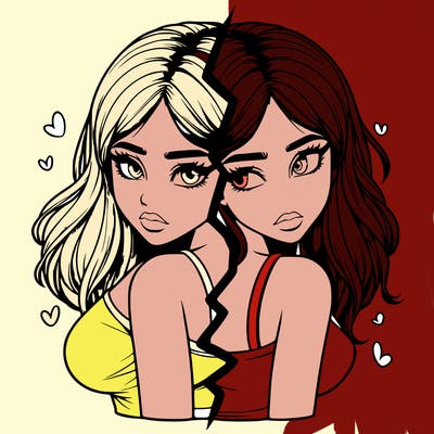 realistic girl split