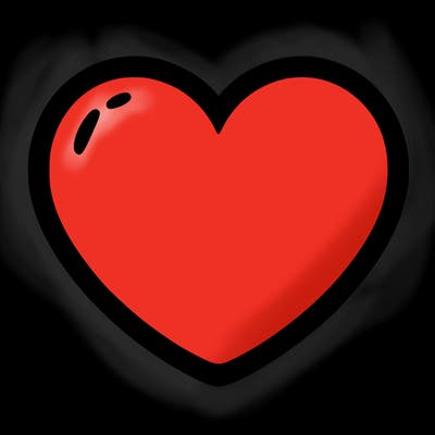 a blank heart