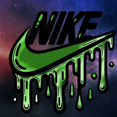 dripping nike logo