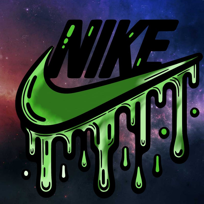 dripping nike logo