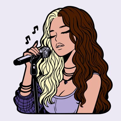 realistic female singer