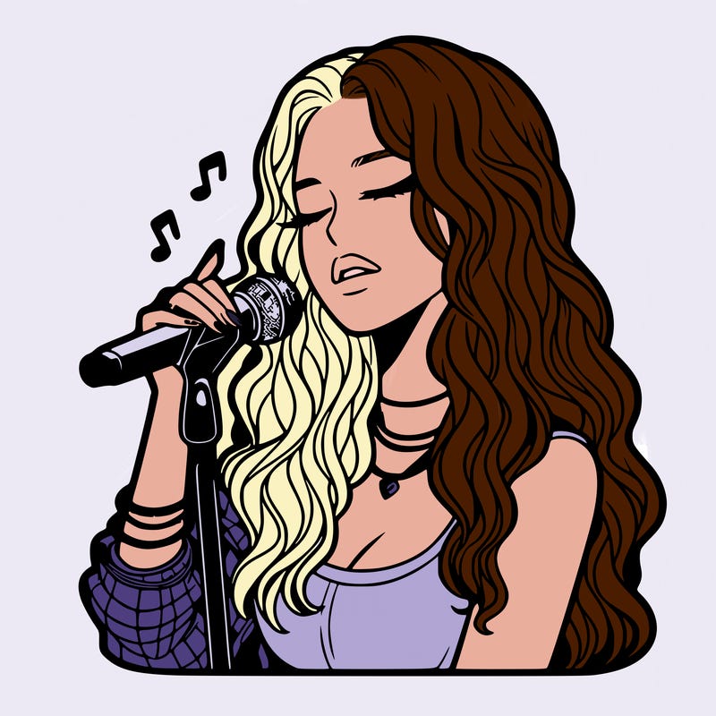 realistic female singer