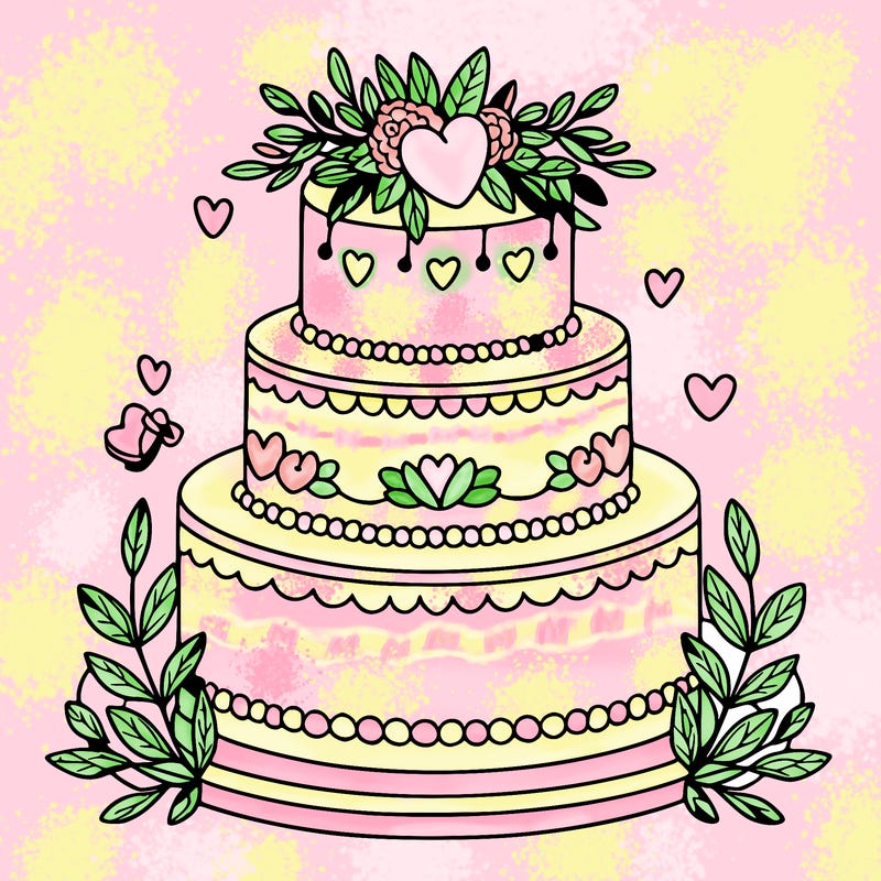 simple wedding cake