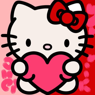 hello kitty with heart
