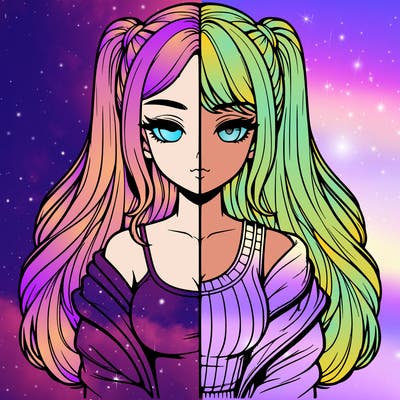 realistic girl split