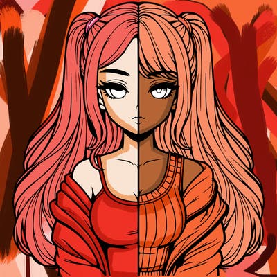 realistic girl split