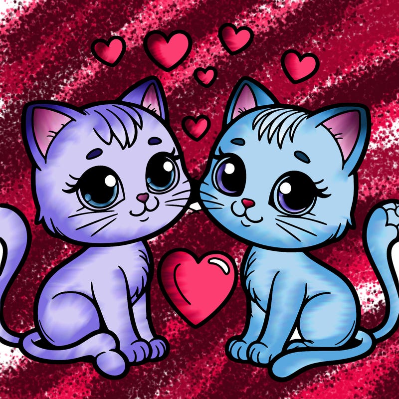 cats in love