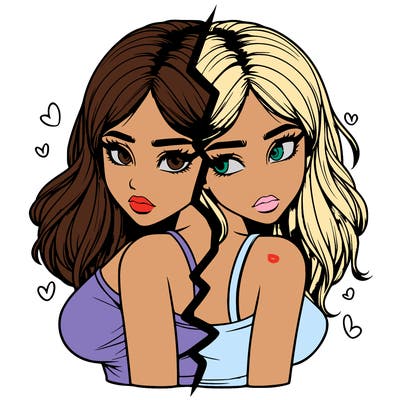 realistic girl split