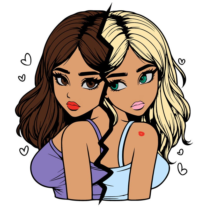 realistic girl split