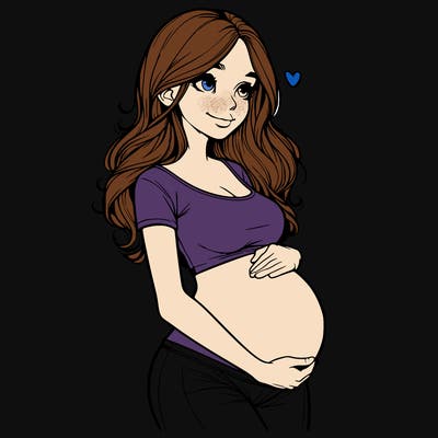 realistic pregnant girl
