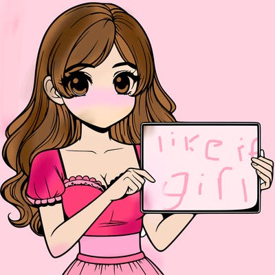 realistic pretty girl holding blank sign