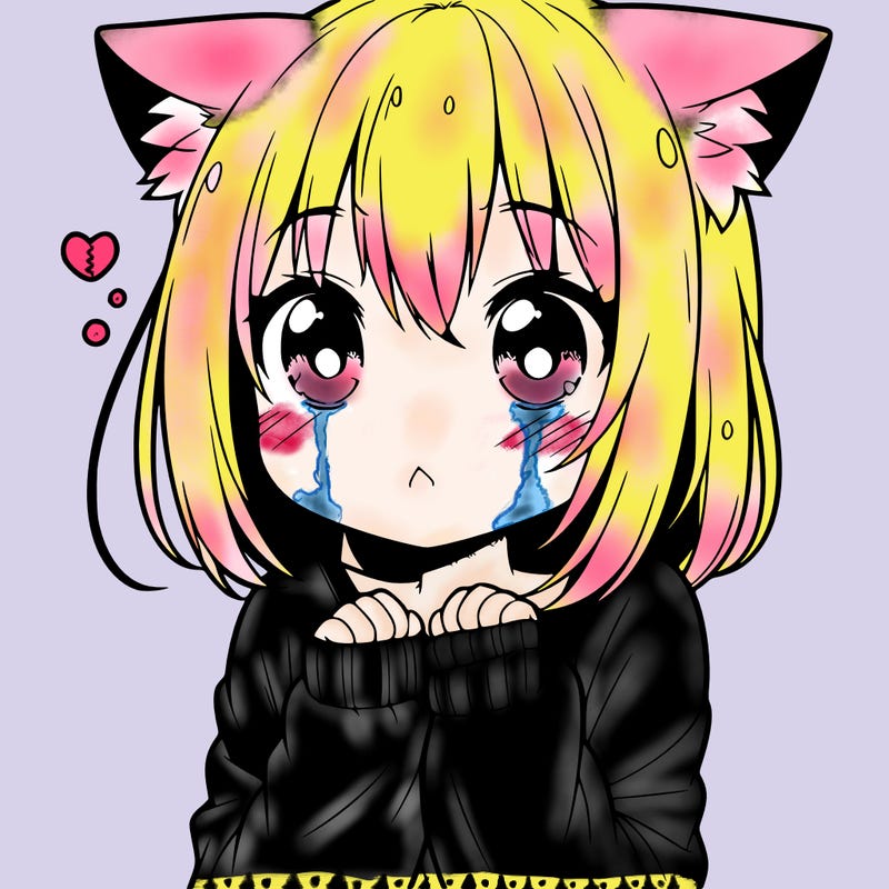 shy anime catgirl
