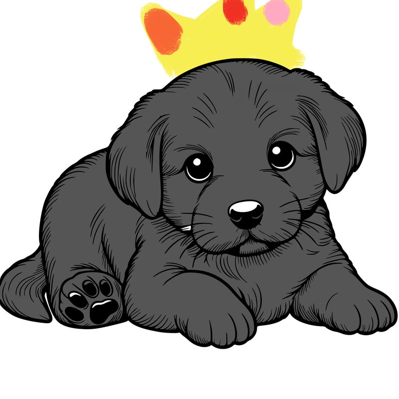 a cute realistic puppy