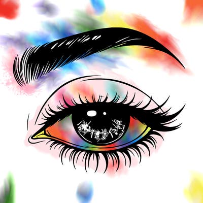 eye closed realistic