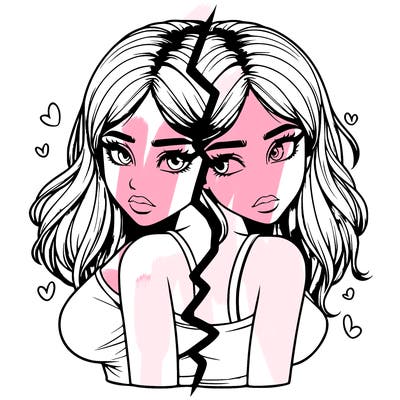 realistic girl split