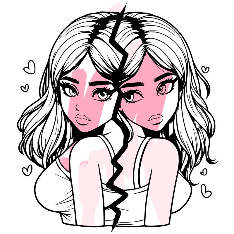 realistic girl split