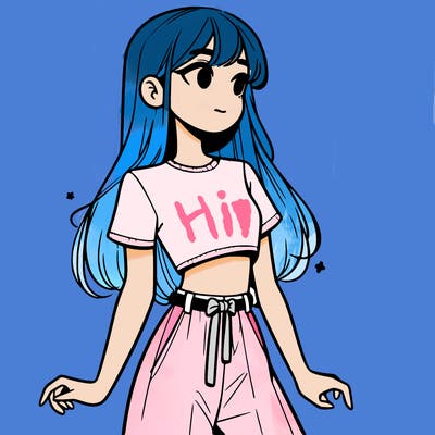 girl in a cute crop top